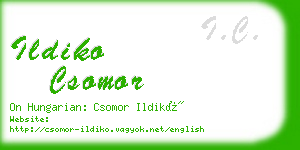 ildiko csomor business card